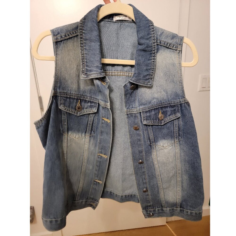 Denim Vest Sleeveless - Large
